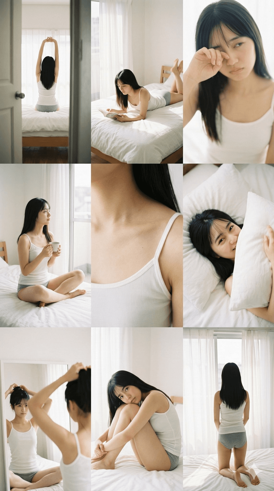 Japanese Film Portrait Collage Prompt